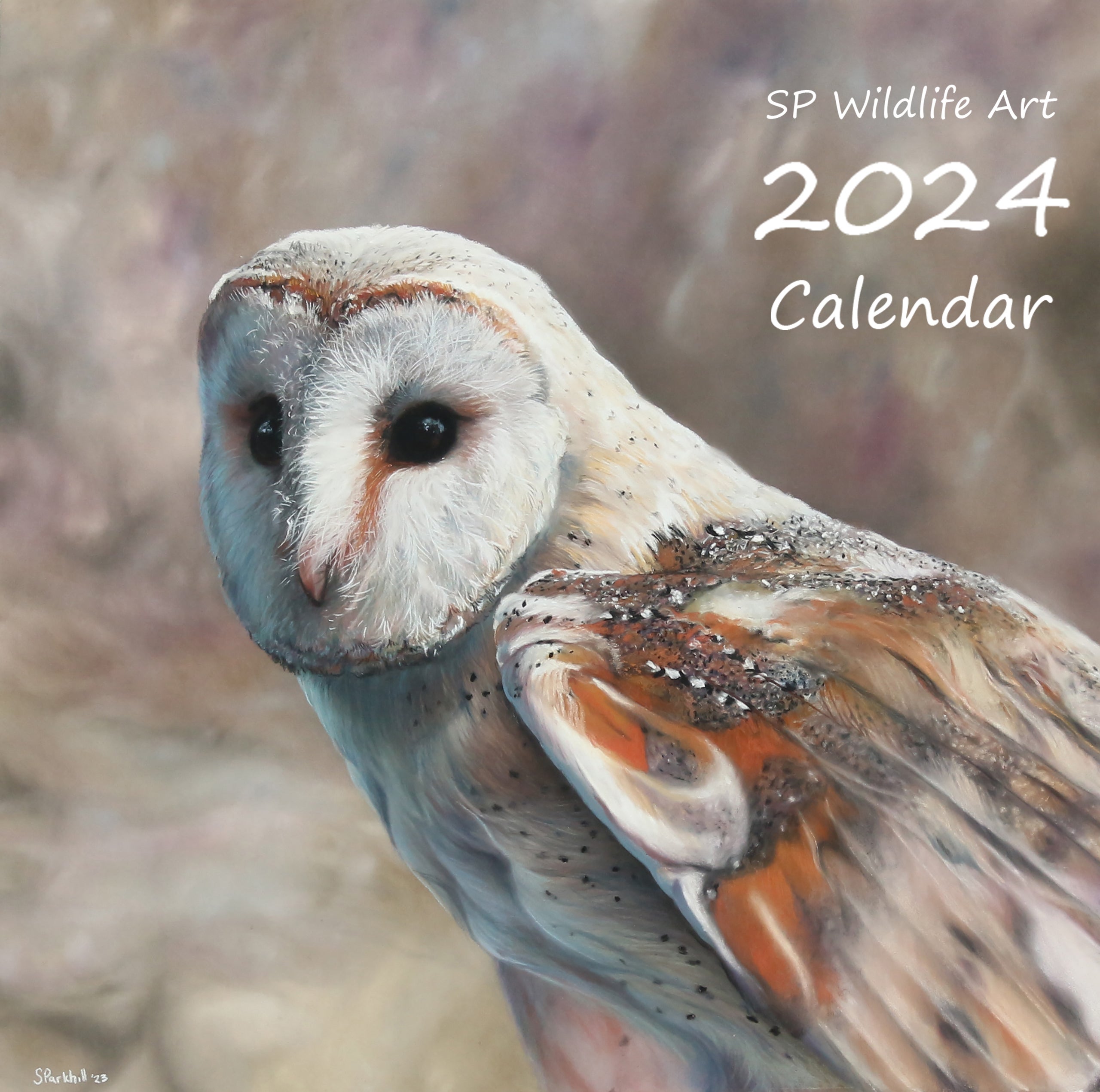 2024 wildlife art calendar by Sophie Parkhill (SP Wildlife Art) SP